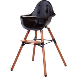 👉 Kinderstoel zwart kunststof walnoot kinderen Childhome Evolu 2-in-1 / 5420007163174