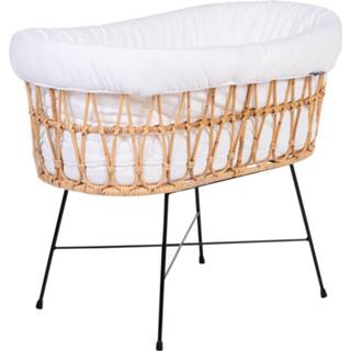 👉 Ecru metalen ovaal naturel wieg Childhome Rattan + Onderstel 5420007163693