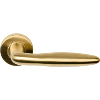 Deurkruk PVD goud RVS BASICS LBXVIIIH geveerd op rozet - mat 8718009365298