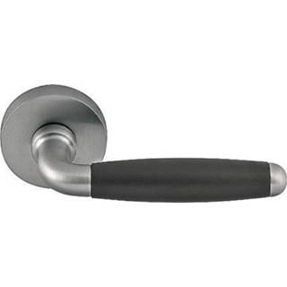 👉 Deurkruk PVD nikkel RVS Formani TIMELESS 1932PR geveerd op rozet - mat nikkel/bakeliet 8718009192894