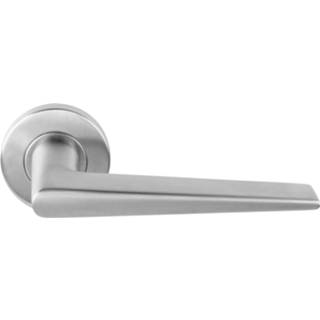 👉 Deurkruk PVD RVS BASICS LBXXI geveerd op rozet - mat 8718009326121