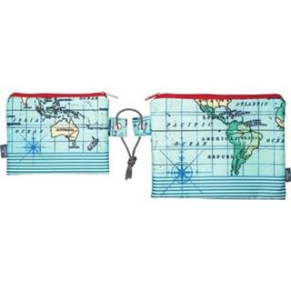 Toilettas Toilettas/etui set 2-delig - Reis / Wereldkaart 17x12.5cm 22.5x16,5cm 4033477824448