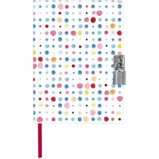 👉 Dagboek met slotje - Dots 14.8x21x1.5cm 4033477261595