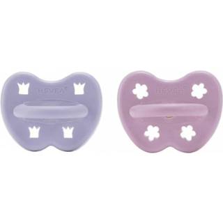 👉 Speen Dusty Violet Hevea Fopspeen Rond / Light Orchid 3-36 Mnd 2 Stuks 5710087438218