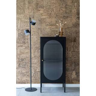 Vitrinekast zwart metalen metaal Abbey - 50 x 110 cm 8720604642803