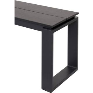 👉 Tuinbank zwart aluminium Abel - 180 x 43 cm 8720604642827
