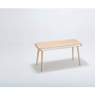 👉 Bureau houten bruin Ena desk whitewash - 140 x 60 cm 8720604643480