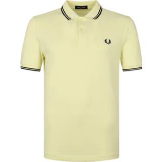 👉 Male s geel effen katoen Fred Perry Polo M3600 Tipped 5034606377940 2900059743010