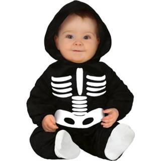 👉 Verkleedpak zwart wit baby baby's peuters Halloween - Zwart/wit skelet voor baby/peuter