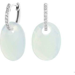 👉 Oorring zilver active Gerhodineerde Oorringen chalcedoon 1329115 8718834591145