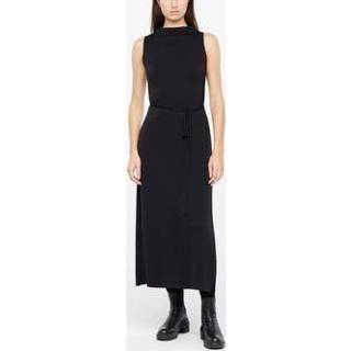 👉 Tricot jurk acryl zwart vrouwen One Size - maxilengte 5397189376930