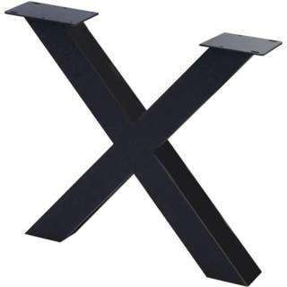 👉 Tafelpoot zwarte staal x zwart stalen voor buiten 72 cm (koker 10 10) 9500025998241