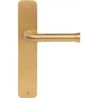 👉 Deurkruk PVD goud RVS Formani Edward van Vliet NOUR EV101ZLP211SFC zonder logo op schild blind - mat 8718009328095
