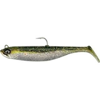 👉 Donkergroen zilver Savage Gear Minnow Sinking - Green Silver 12.5cm 35g 2+1 Shad 5706301724328