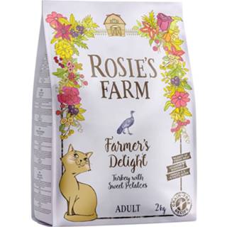 👉 Kalkoen 2kg Rosie's Farm Adult met Zoete Aardappel Kattenvoer droog 4062911018600