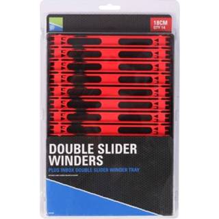 👉 Tuigenplankje groen Preston Double Slider Winders In A Tray - 18cm Tuigenplankjes 5055977465562