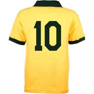 👉 Voetbalshirt Brazilië Retro WK 1958 + Nummer 10 (Pelé)