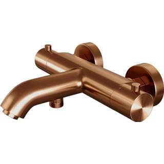 👉 Opbouwset koper Bad- en Douchekraan Brauer Copper Edition Thermostatisch Met Wandhouder Handdouche 3 Standen Geborsteld 8720359391339