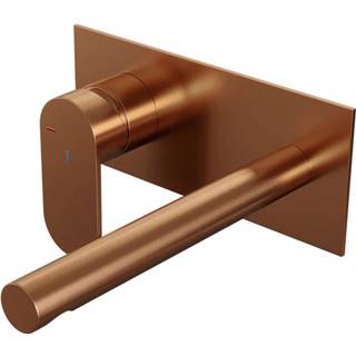 👉 Wastafelmengkraan koper Inbouw Brauer Copper Edition Platte Hendel Rechte Uitloop Geborsteld Met Afdekplaat 8720359391537