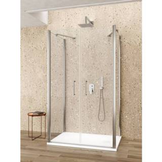 👉 Douchecabine glas chroom Lacus Giglio Evo Saloon 2 Klapdeuren Helder (alle maten x2 zijwanden) 8719304149934