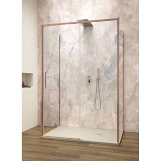 👉 Douchecabine aluminium glas rose goud Lacus Torcello Helder Gold (alle maten x2 zijwanden) 8719304150268