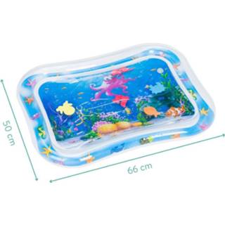 👉 Speelmat blauw baby's Zavelo Watermat - Opblaasbare Kraamcadeau Waterspeelgoed Speelkleed Baby Tummy Time Babyshower 8718889112173