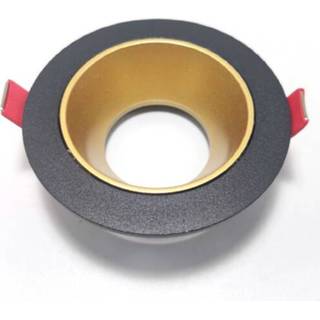 Inbouwspot active zwart goud Rond, Vast, Ã85mm, / Mat