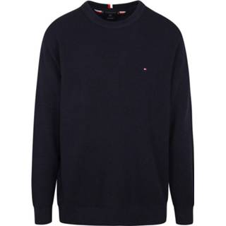 👉 Pullover merklogo XXL blauw male katoen Tommy Hilfiger Big and Tall O-hals Donkerblauw 8720116991994 2900060311055