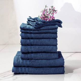 👉 Dekbed katoen blauw Discounter 24-PACK: Badtextiel - Navy