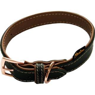👉 Halsband zwart bruin Heim Gevoerde Rosé, zwart/bruin 35cm, 20mm Hond 4027941115552