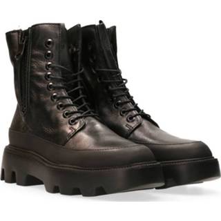 👉 Veterboots leer bewerkt vrouwen zwart Veterboot nero 8059346411263