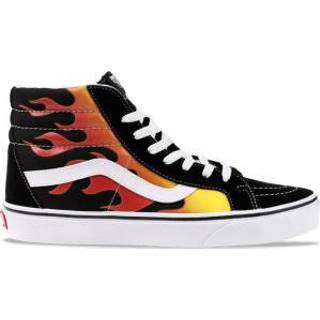 👉 Zwart unisex stock mannen Vans Sk8-Hi Zwart/Flame Heren