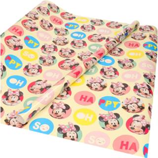 👉 Inpakpapier 1x Inpakpapier/cadeaupapier Disney Minnie Mouse 200 x 70 cm