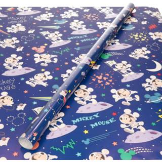 👉 Inpakpapier 1x Rollen Inpakpapier/cadeaupapier Disney Mickey Mouse astronaut blauw 200 x 70 cm