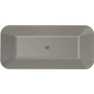 👉 Vrijstaand bad goud Xenz Fenna 170x80cm - cement met badafvoer-/vulcombinatie geborsteld 8720247164113