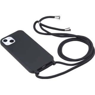 👉 Fonu Siliconen hoesje met koord iPhone 14 Pro Max - Zwart