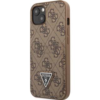 👉 Kaarthouder bruin Guess Saffiano iPhone 13 hoesje - 3666339048211