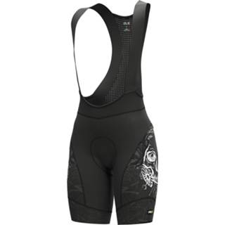 👉 Korte fietsbroek XL zwart vrouwen Alé Women's PRR Skull Cycling Bib Shorts - met bretels 8055528343209