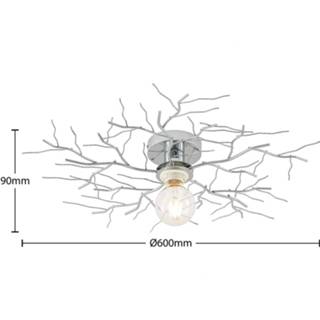 👉 Plafondlamp chroom Lindby Vetki met decoratie, 4251911706994