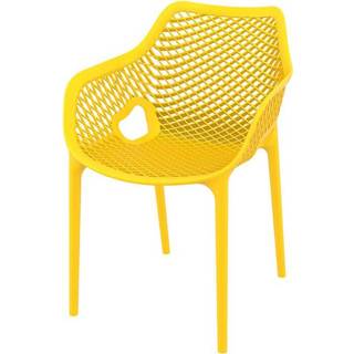 👉 Terrasstoel geel kunststof Custom Made Tuinstoel Ariane met armleuning