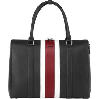 👉 Laptoptas rood zwart met kunststof vrouwen schoudertas effen active SOCHA Dames 17.3 inch BB Red Stripe 4029276049618