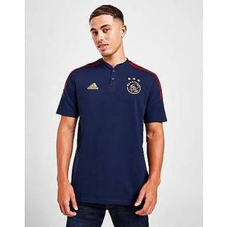 👉 Poloshirt blauw s male mannen Adidas Ajax Amsterdam Condivo 22 - Team Navy Blue 2 Heren 4065423095916