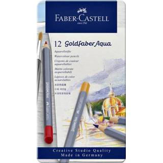 👉 Aquarel potlood active 12 Aquarelpotloden Faber-Castell Goldfaber in bliketui 4005401146124
