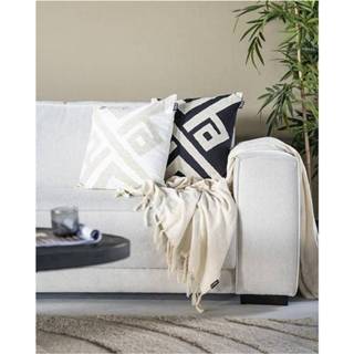 👉 Active wit By-Boo Kussen Kuna off white 50x50 cm 8720168083296