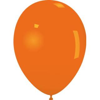 👉 Ballon latex standaard rond active oranje ballonnen 35cm 100 st. - 8019081002201