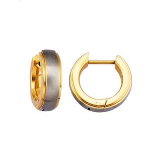 👉 Grijs titanium vrouwen Klapcreolen 4055709622783