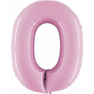 👉 Folie ballon active metaal cijfer roze Folieballon 0 100 cm - | Nu 22% korting 8019081018073