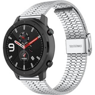 👉 Stalen band zilver Strap-it Xiaomi Amazfit GTR roestvrij (zilver) 8720763465015