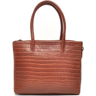 👉 Laptoptas cognac leer vrouwen schoudertas croco print blauw active Berba Dames Leren 15 inch Laguna 805-779 8720143256189