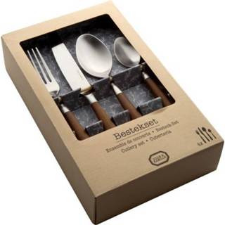 👉 Bestekset'Gent', 16-delig, roestvrij staal